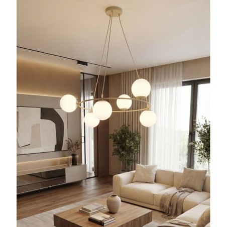 Ibar Opal Pendant Lamp (6 lights)