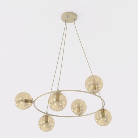 Ibar Amber Pendant Lamp (6 lights)