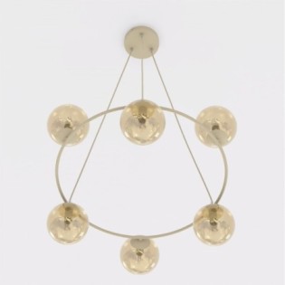 Ibar Amber Pendant Lamp (6 lights)
