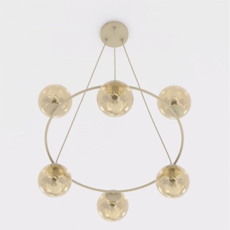 Ibar Amber Pendant Lamp (6 lights)