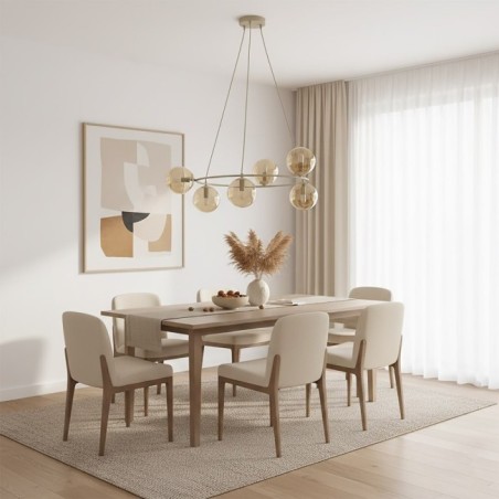 Ibar Amber Pendant Lamp (6 lights)