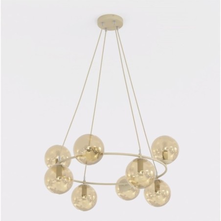 Lámpara colgante Ibar Ámbar (9 luces)