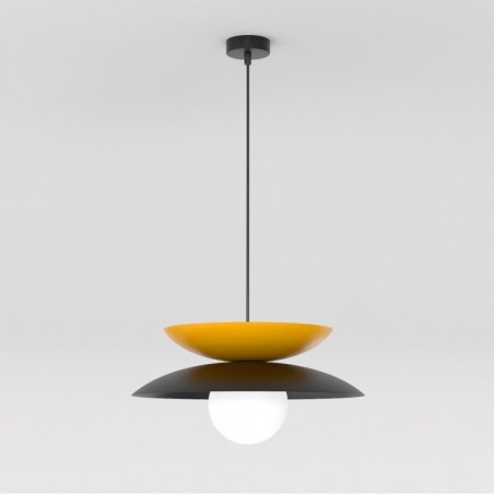 Lámpara colgante Mor Negro+Amarillo