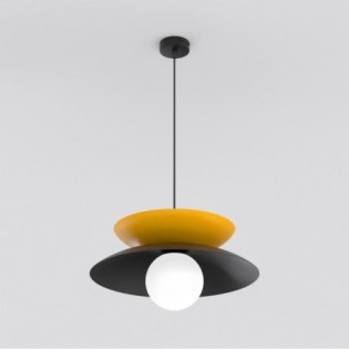 Lámpara colgante Mor Negro+Amarillo