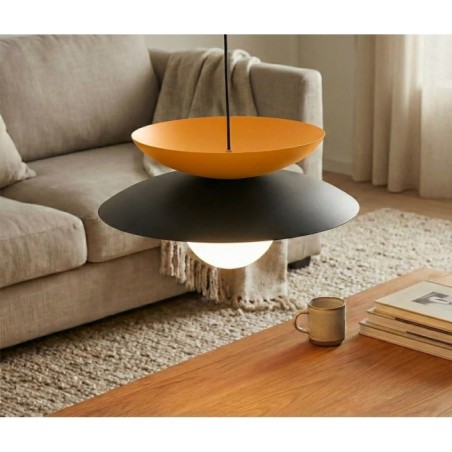 Lámpara colgante Mor Negro+Amarillo