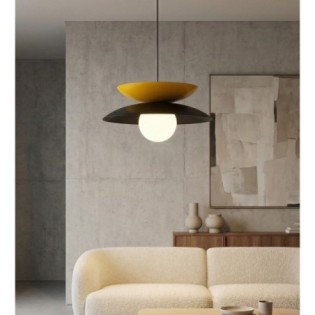Lámpara colgante Mor Negro+Amarillo