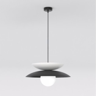 Lámpara colgante Mor Negro+Blanco