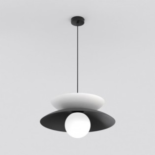Lámpara colgante Mor Negro+Blanco