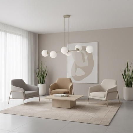 Odra Moca Opal Pendant Lamp (6 lights)
