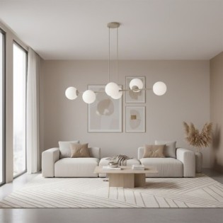Odra Moca Opal Pendant Lamp (6 lights)