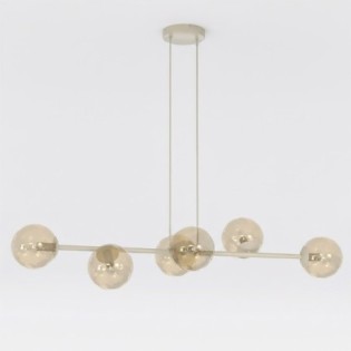 Odra Moka Amber Pendant Lamp (6 lights)