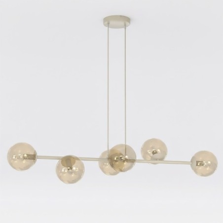 Odra Moka Amber Pendant Lamp (6 lights)
