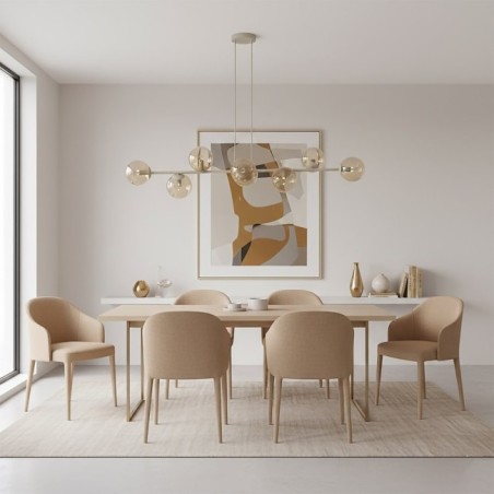 Odra Moka Amber Hanging Lamp (8 lights)