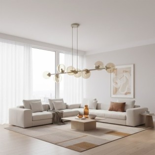 Odra Moka Amber Hanging Lamp (8 lights)