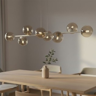 Odra Moka Amber Hanging Lamp (8 lights)