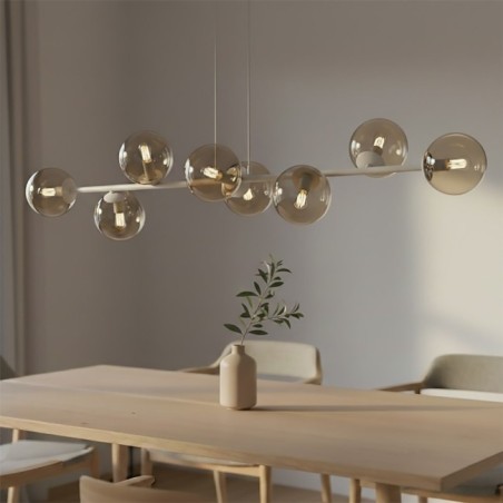 Odra Moka Amber Hanging Lamp (8 lights)