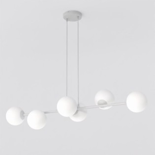 Odra Gray Opal Pendant Lamp (6 lights)