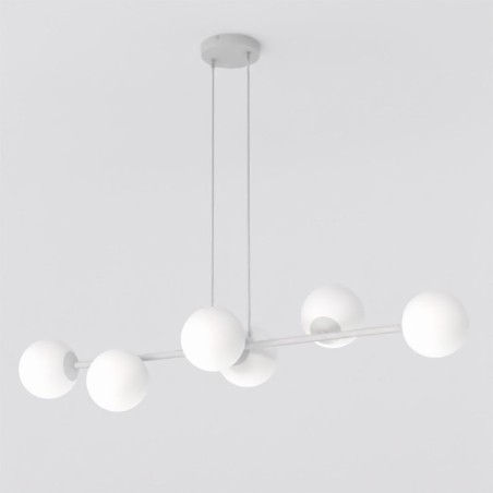 Odra Gray Opal Pendant Lamp (6 lights)