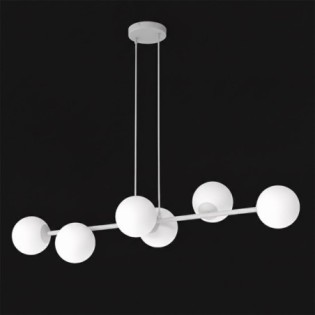 Odra Gray Opal Pendant Lamp (6 lights)