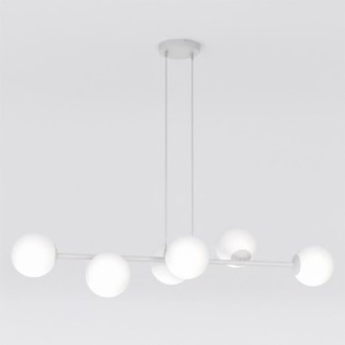 Odra Gray Opal Pendant Lamp (6 lights)
