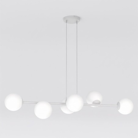 Odra Gray Opal Pendant Lamp (6 lights)