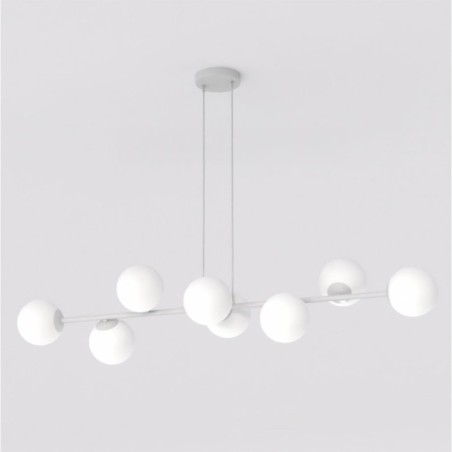 Odra Gray Opal Pendant Lamp (8 lights)