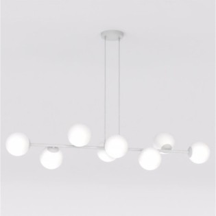 Odra Gray Opal Pendant Lamp (8 lights)