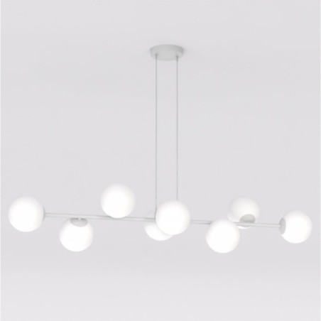 Odra Gray Opal Pendant Lamp (8 lights)