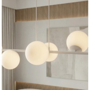Odra Gray Opal Pendant Lamp (8 lights)