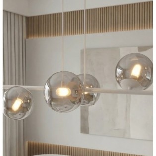 Lámpara colgante Odra Gris Grafito (8 luces)
