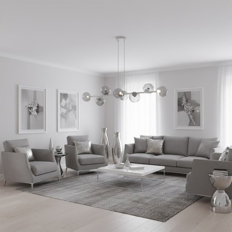 Lámpara colgante Odra Gris Grafito (8 luces)