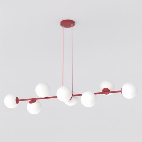 Odra Bordeaux Opal Pendant Lamp (8 lights)