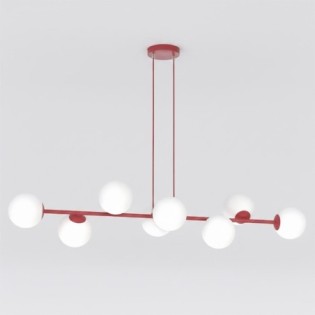 Odra Bordeaux Opal Pendant Lamp (8 lights)