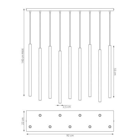 Uza Moca Pendant Lamp (9 lights)