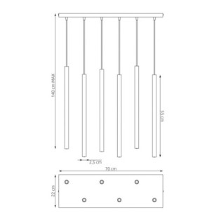 Uza Bordeaux Pendant Lamp (6 lights)