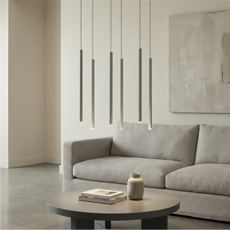 Uza Gray Pendant Lamp (6 lights)
