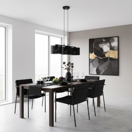 Lámpara colgante Velto Negro (3 luces)