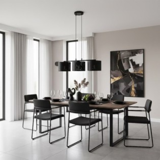 Lámpara colgante Velto Negro (3 luces)