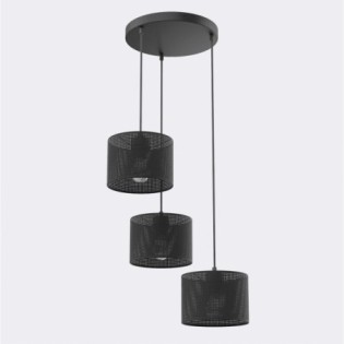 Velto II Black Pendant Lamp (3 lights)