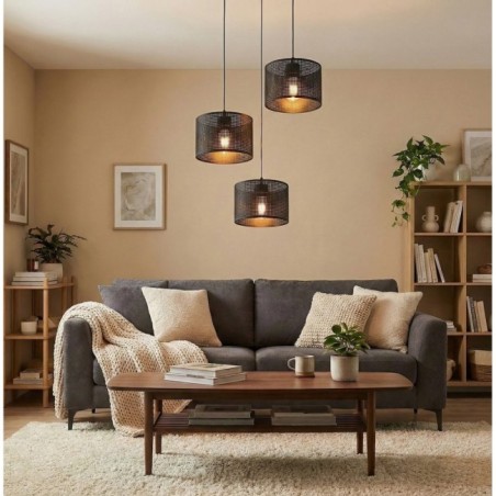 Velto II Black Pendant Lamp (3 lights)