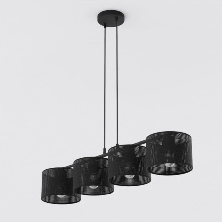 Lámpara colgante Velto Negro (4 luces)