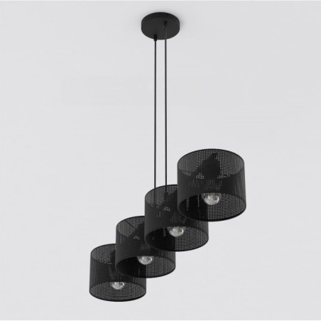 Lámpara colgante Velto Negro (4 luces)