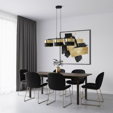 Velto Black+Gold Pendant Lamp (3 lights)