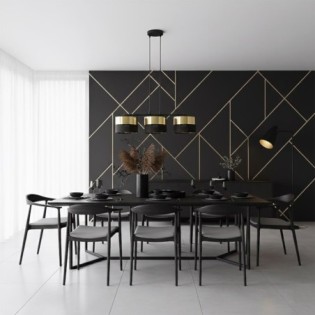 Velto Black+Gold Pendant Lamp (3 lights)