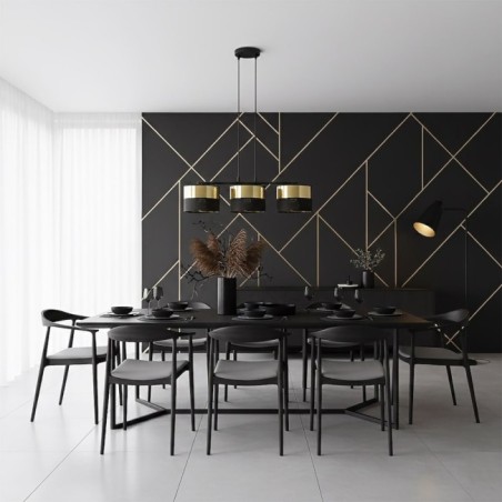 Velto Black+Gold Pendant Lamp (3 lights)