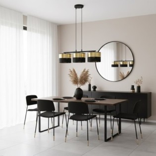 Velto Black+Gold Pendant Lamp (3 lights)