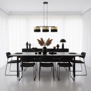 Velto Black+Gold Pendant Lamp (3 lights)
