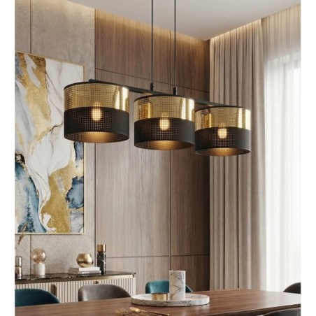 Velto Black+Gold Pendant Lamp (3 lights)