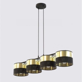 Velto Black+Gold Pendant Lamp (4 lights)