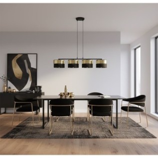 Velto Black+Gold Pendant Lamp (4 lights)